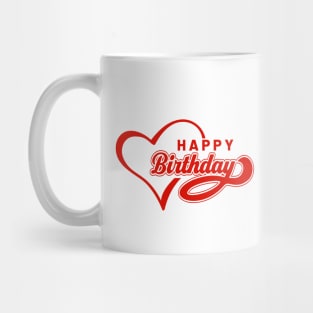 Happy Birthday Heart Mug